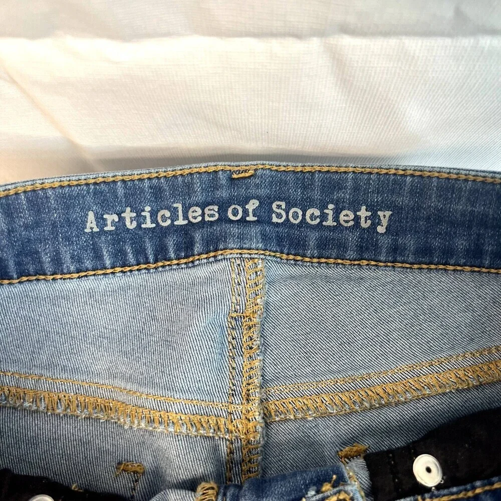 Articles of Society Carly Skinny Crop Med Wash Jean‎ Women's Size 25